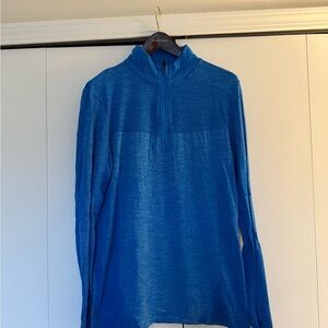 Blue Quarter-Zip Pullover